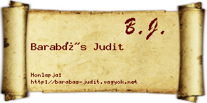 Barabás Judit névjegykártya